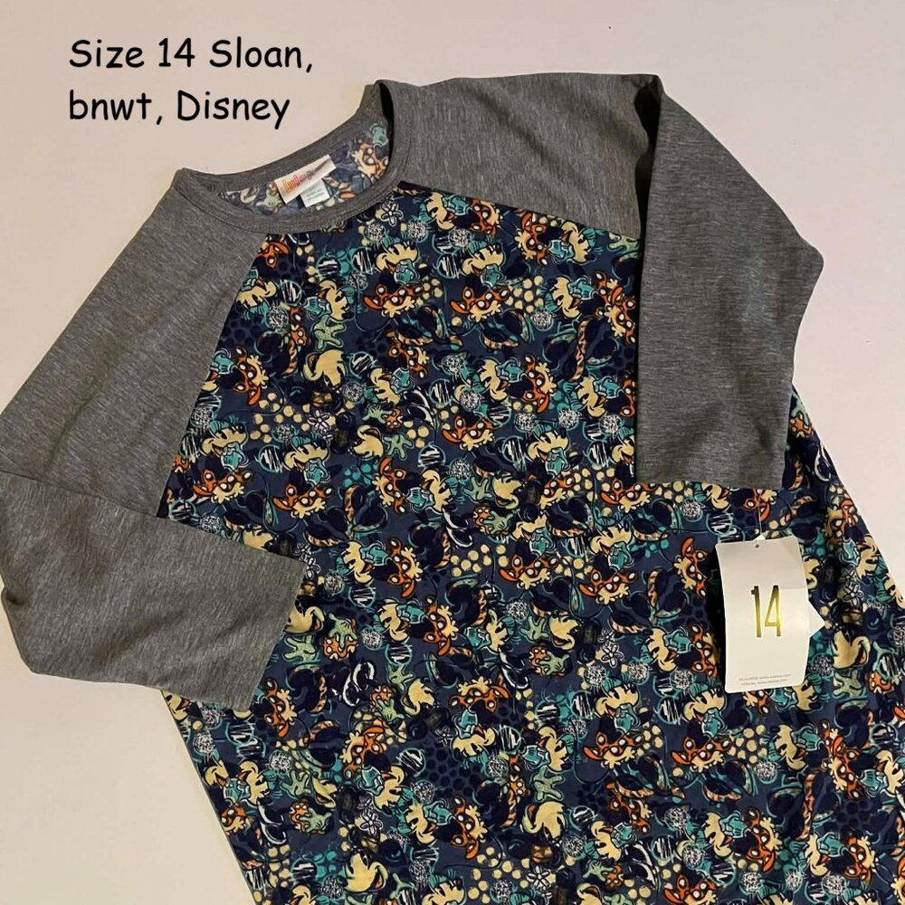 Lularoe Sloan kids jersey, Disney, Minnie Mouse, size 14
